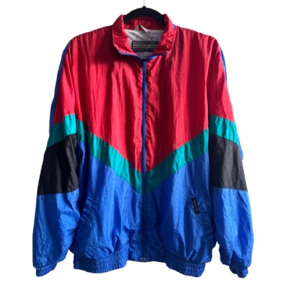 Vintage Members Only Retro Colorblock Windbreaker Zip Lined Jacket Nylon